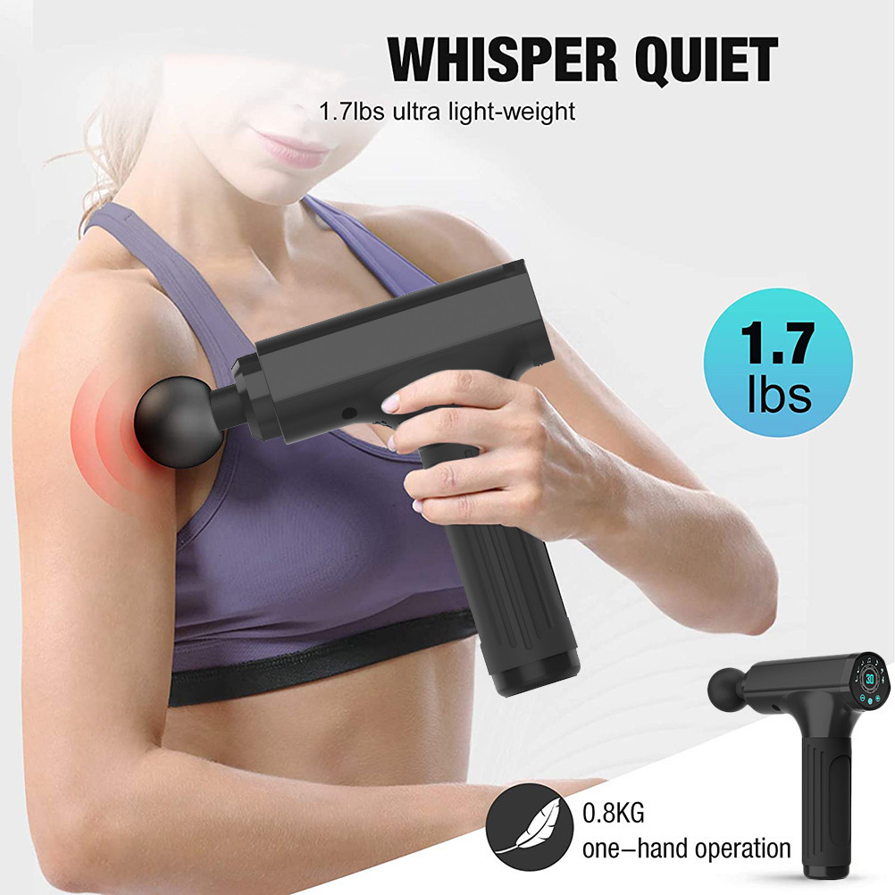 Cordless 30 Speeds Deep Tissue Hand Massager LED Touch Screen Low Noise 2500mAh