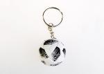 Mini 3D Cartoon Pvc Rubber Keychain , Football Shape Soft Pvc Custom Keyrings