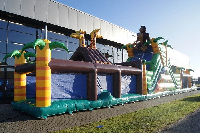 Buy cheap Custom Made Inflatable Jungle Obstacle Course Flame Retardant from wholesalers