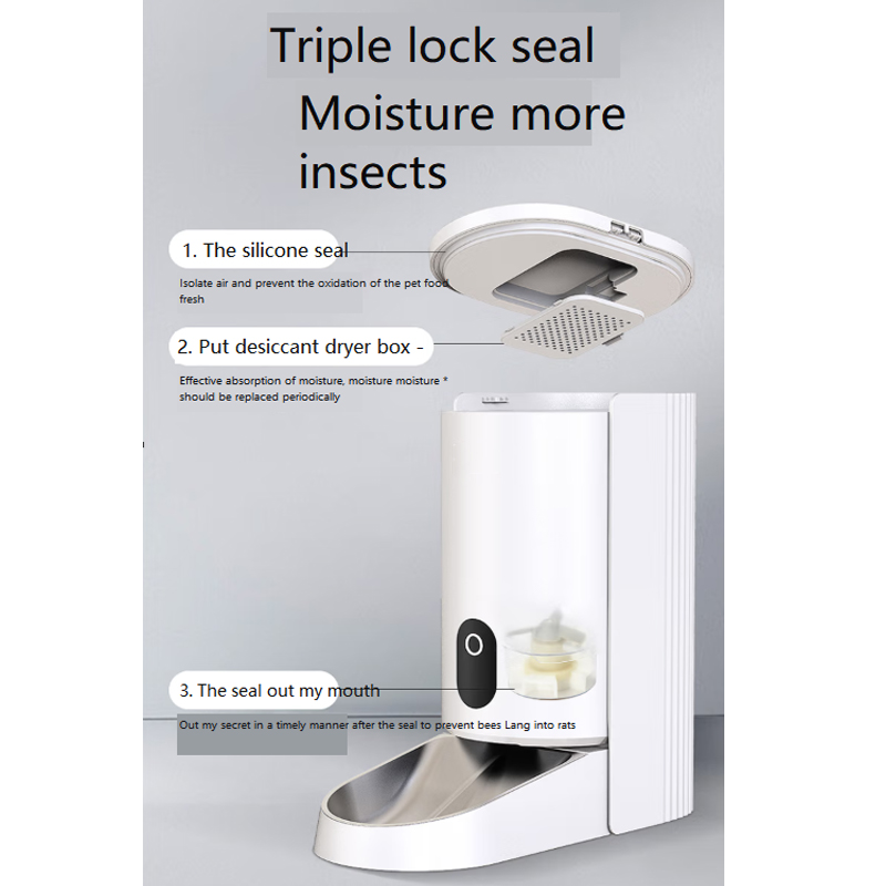 Automatic Pet Feeder Dispenser for Dogs and Cats Product Size 370*163*370 mm Time Setting