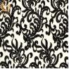 Buy cheap Garment Black Embroidered Handmade Lace Fabric Pearls Decoration from wholesalers