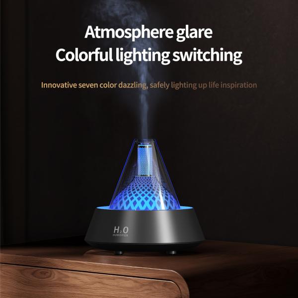 Buy cheap Aromatherapy Flame Effect Air Humidifier Machine White Black Color from wholesalers