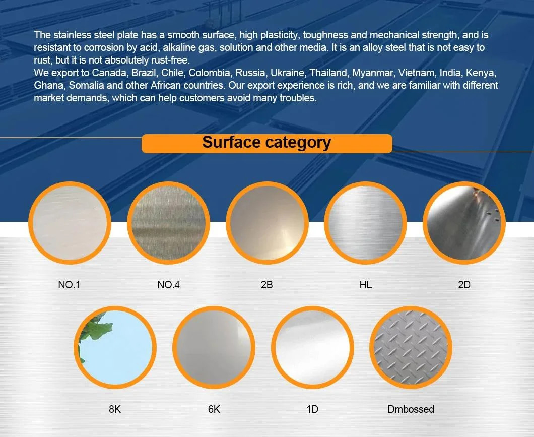 Cold Rolled Stainless Steel Sheet Plates 304 316L With Mirror Surface