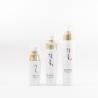 Buy cheap Skin Care 80ml 120ml Plastic Cosmetic Bottles With Golden Cap Or Pump from wholesalers