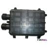 Buy cheap Overhead Fiber Optic Joint Closure , Outdoor Fiber Splice Enclosure Black from wholesalers
