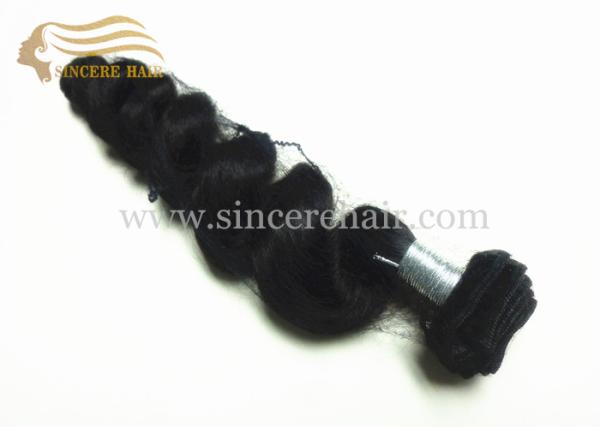 Quality 22&quot; Loose Wave Hair Extensions Wefts for sale - Loose Wave Natural Black Virgin Remy Human Hair Weft Extension on Sale for sale