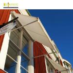 Outdoor Aluminium Remote Control Patio Awning Heavy Duty Drop Arm Window Awnings