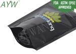 Opaque Black Stand Up Zipper Bags Light Barrier Doypack For Kratom Capsules
