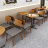 Buy cheap Environment Friendly Black Metal Frame Dining Chairs 82cm height Solid Wood from wholesalers