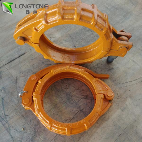 Buy cheap 6 Inch Concrete Pump Clamp Vertical , Snap Dn180 Bolt Pipe Clamp from wholesalers