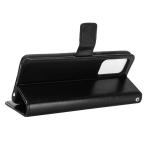Matte Finish Phone Cover , Litch Pattern Card Holder Cell Phone Case Kickstand