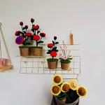 New Creative Luxury Handmade Crochet Knitting Plants Flowers Handicraft Home