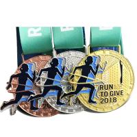 Buy cheap Design your own sport marathon running finisher Zinc alloy medal with lanyard product