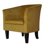 Buy cheap Yellow Velvet Tub Arm Chair Modern Plush For Office Living Room from wholesalers