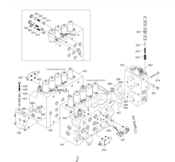 Buy cheap Hyundai R250LC-7 31N7-10110 31N7-19110 Wholesale Excavator Control Valve Assy from wholesalers