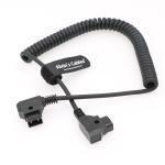 D- Tap Male To Dtap Male Coiled Extension Cable For DSLR Rig Battery