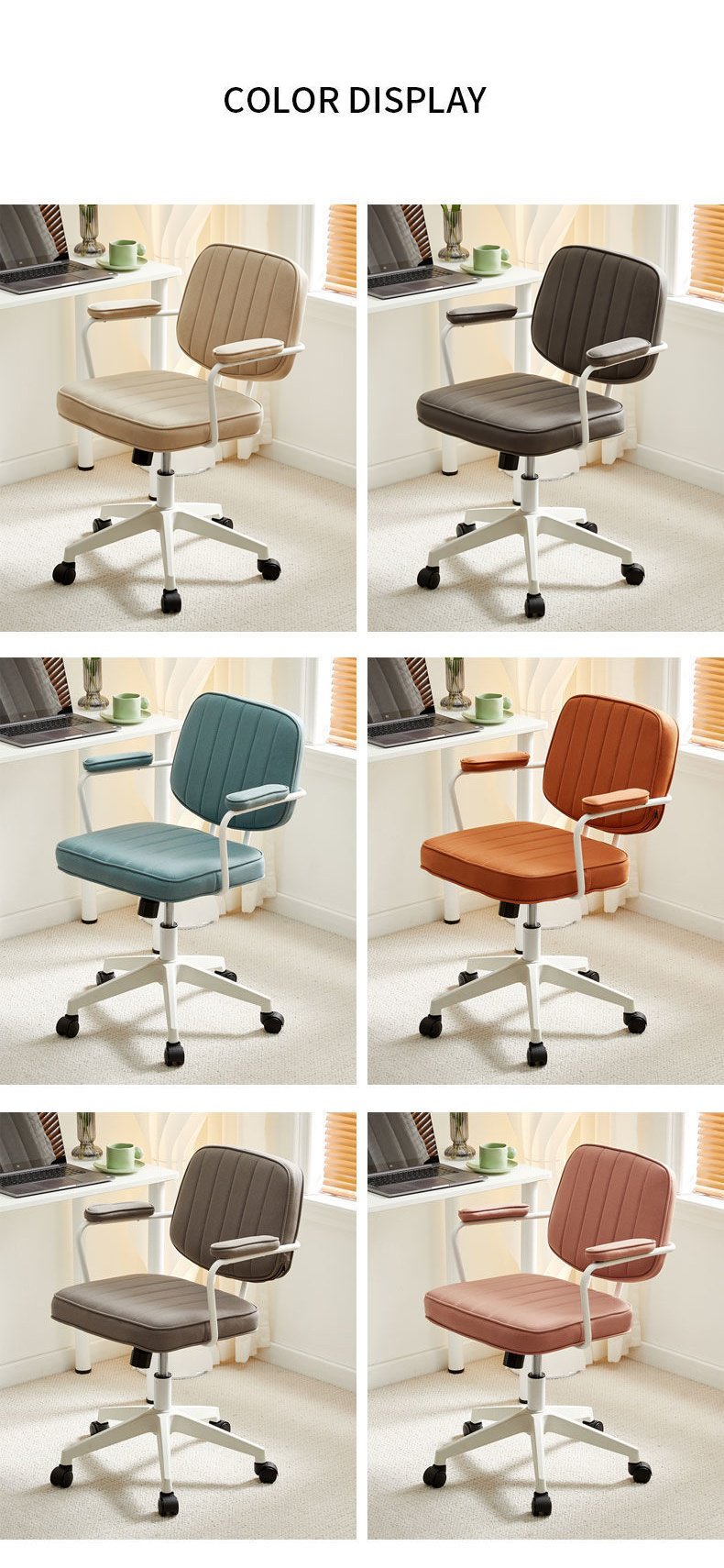 Brown Finish Home Study PC Chair for Children's Comfortable and Ergonomic Sitting