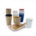 8oz Compostable Coffee Cups Paper To Go Cups Dia 80mm PE Coating