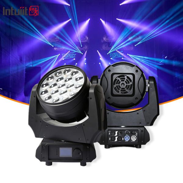 Buy cheap Moving Head Lights 19x15W Zoom DJ Lights RGBW LED Beam Wash Lighting Effect Stage Light For Rave Activity Disco Events Show KTV from wholesalers