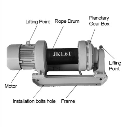 Pendent Button Cotrol 1.6T Marine Electric Winch