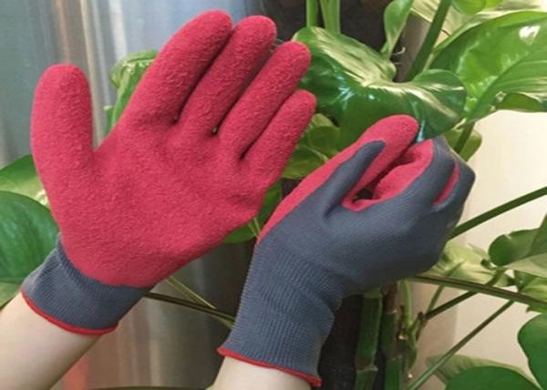Buy cheap Flexible Warm Winter Work Gloves Acrylic Terry Liner Green Foam Latex Coated from wholesalers