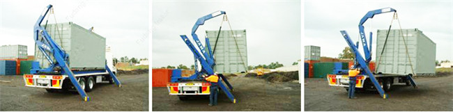 14.1 meters 3 axles container side lifter semi trailer