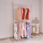 120cm Lenght Garment Display Stand , Rolling Wardrobe Rack 30KGS Capacity 40cm