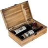 Buy cheap Torched Double Bottle Wooden Wine Box Top Handle Hinged Lid Carrier from wholesalers