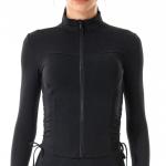 Drawstring Tops Zipper Horse Riding Jacket Soft Women Show Equestrian Clothing