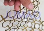 Interior Chainmail Metal Mesh Curtain Bronze Space Divider For Decorations