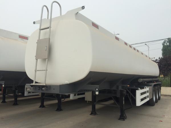 Buy cheap 45000 Liters Oil Fuel Tank Trailer , Tri Axle Tanker Trailer Carbon Steel Body from wholesalers