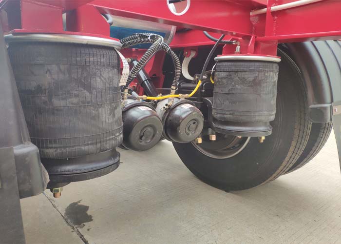 skeletal trailer with airbag suspension