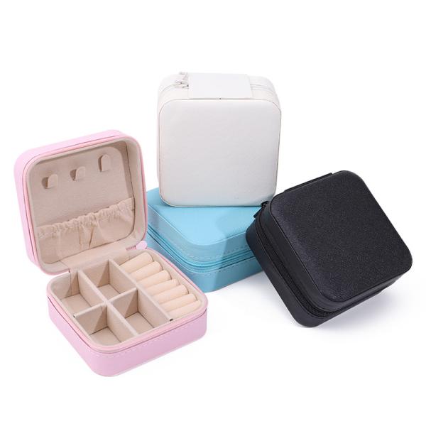Buy cheap Han Hong Custom Logo Travel Jewelry Packaging Box for Earrings Necklace Ring Storage from wholesalers