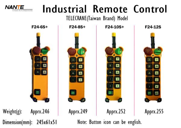 Quality Single / Double Speed Wireless Hoist Remote Control Wireless Industrial Remote Controller F24+ Series for sale