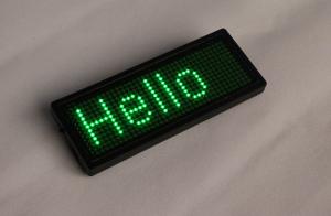 Buy cheap 32KByte LED Scrolling Name Badge Green Color Indoor For Text / Animation from wholesalers