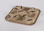 Disposable Coffee cup holder molds paper tray molds for 4 cups