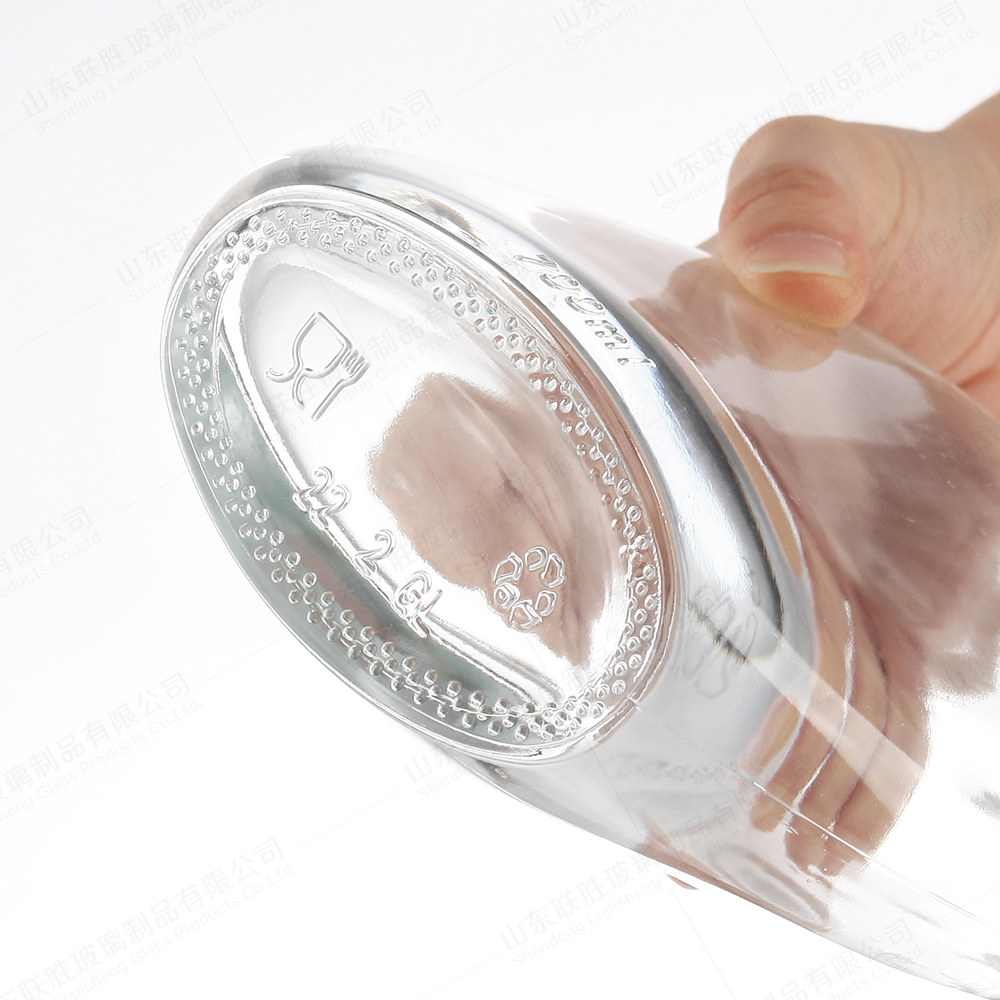 Hot Stamping Glass Bottles for Liquor Customized 250ml 500ml Flat Round Shape