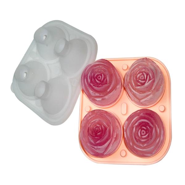 Buy cheap 3D Rose Shaped Ice Cube Tray Silicone Mold Food Grade 9 Cavities from wholesalers