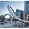 Buy cheap Outdoor Square Large Geometric Circular Fountain Stainless Steel Sculpture from wholesalers