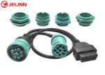 Deutsch J1939 Male Female to OBD 2 OBD2 Connector Splitter Y Cable With 4