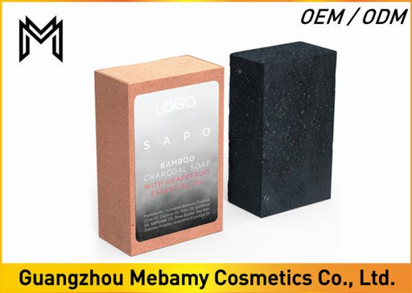 Buy cheap Mild Organic Handmade Soap Bar Black Bamboo Charcoal Cleans Without Drying from wholesalers