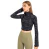 Buy cheap Zipper Closure Women Yoga Jacket Stretchy Cropped Workout Jacket from wholesalers