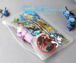 Eco-friendly slider customized logo transparent plastic cosmetic bag, gift