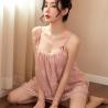 Buy cheap Lace Temptation Mesh Nightdress Loose Sleeveless Sling Sexy Womans Pajamas from wholesalers