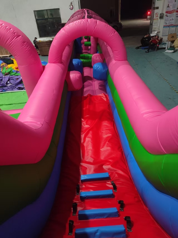 Commercial Grade PVC Spider-Man Waterslide Inflatable Bounce House Combo Obstacle Course Slide Inflatable Water Slide