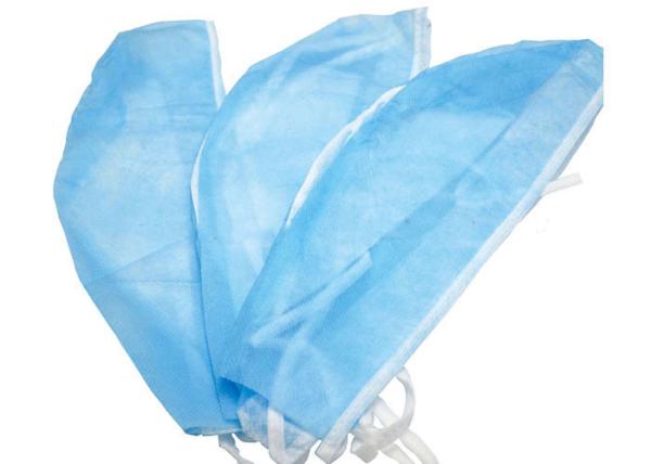 Buy cheap Biodegradable Disposable Surgical Bonnets Polypropylene Nonwoven With Band Strap from wholesalers