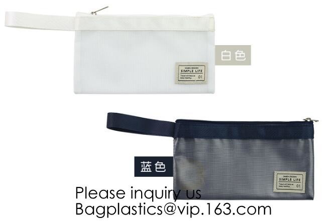 Multipurpose Nylon Mesh Cosmetic Bag Makeup Travel Cases Pencil Case Travel Organizers,Pouch for Offices Travel Accessor