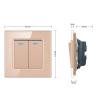 Buy cheap White/Black/Gold 3-2000W/gang Push Type Dual Light Stair Switch For Stair Lighting from wholesalers