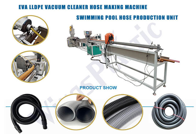Flexible Swimming Pool Hose Extruder Vacuum Cleaner Suction Pool Hose Machine