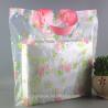 Buy cheap Plastic Clear Tote Bag Die Cut Patch Handle Merchandise Bags With Custom Printed Logo from wholesalers